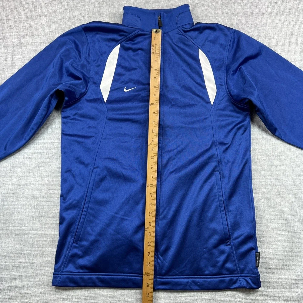 Vintage Nike Team Jacket Mens Small Blue White Full Zip‎ Track Authentic